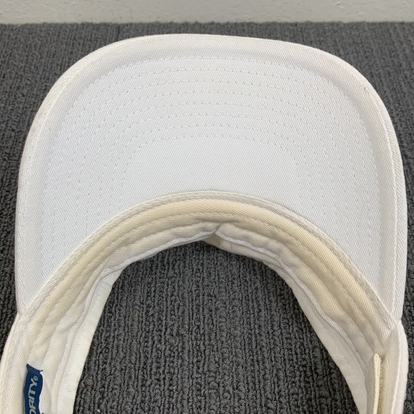 Philips Visor Unisex Adjustable White Blue Pinnacle Strapback Cap Port Authority - Picture 11 of 13